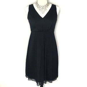 J. Crew Louisa Silk Chiffon Black Cocktail Dress